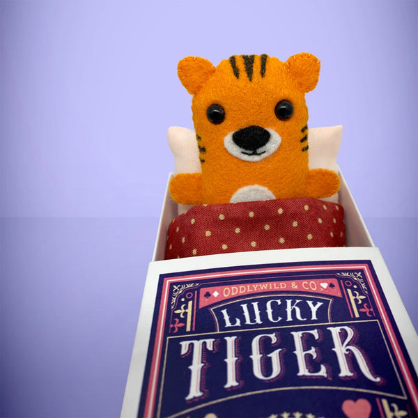 Felt Tiger in a box