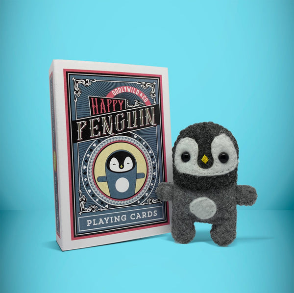 Felt penguin in a box