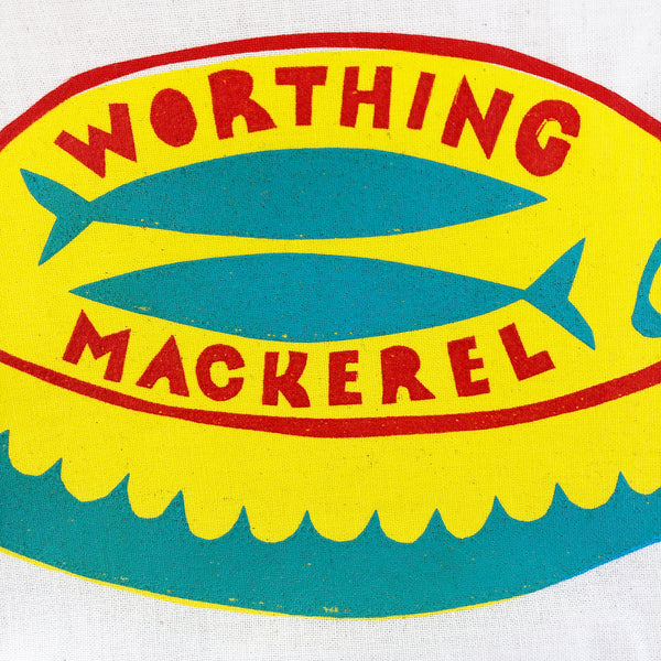 Mackerel screen printed pouch