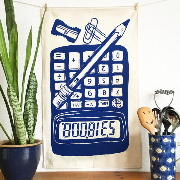 Boobies tea towel