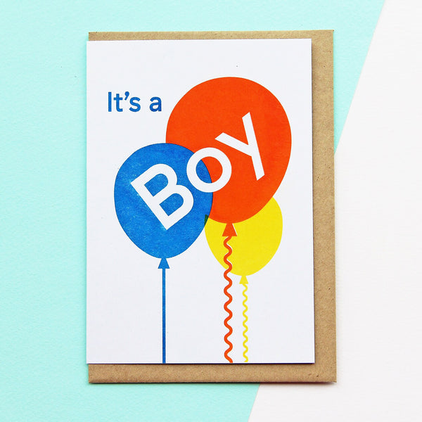 It's a boy greetings card