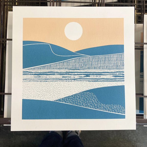 Land Lines screen print