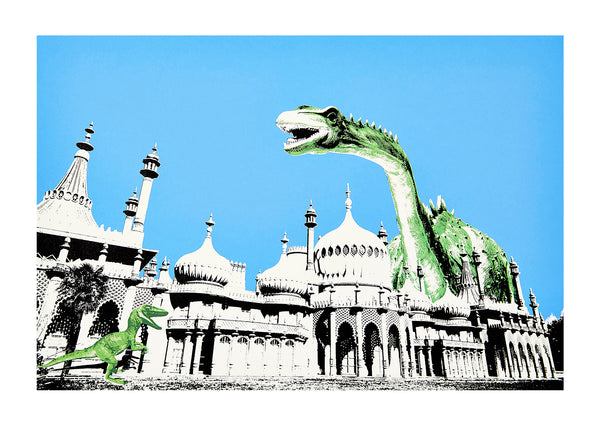 Dippy Visits Brighton Greetings Card