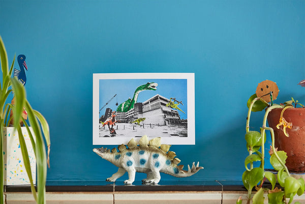 Teville Gate Dinos Greetings Card - Inspired