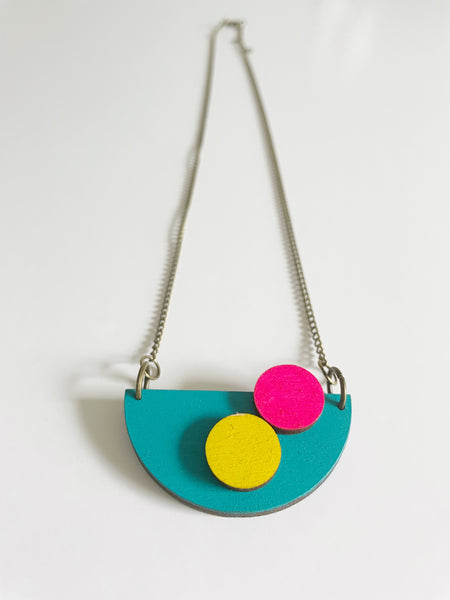 Frankie teal necklace
