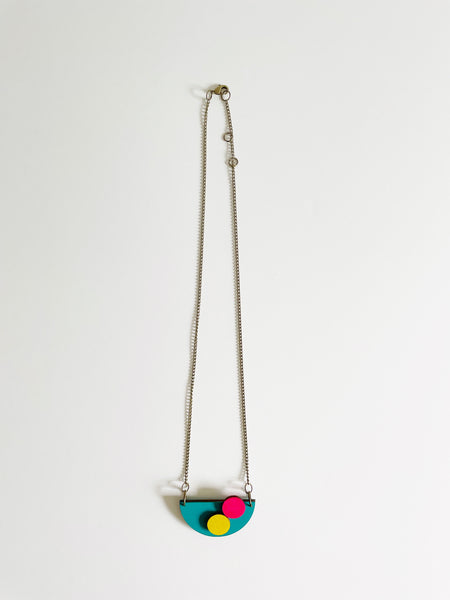 Frankie teal necklace