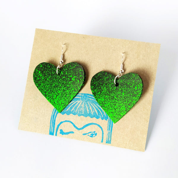 Heart dangle earring