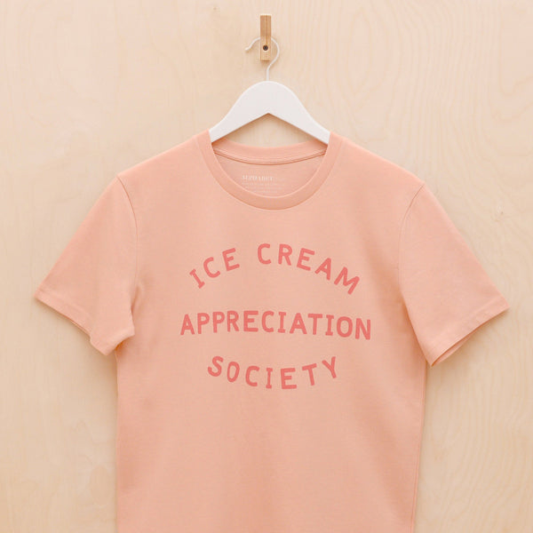 Ice Cream Appreciation Society peachy unisex adult t-shirt