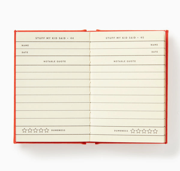 Dumb Things My Kid Said Diary