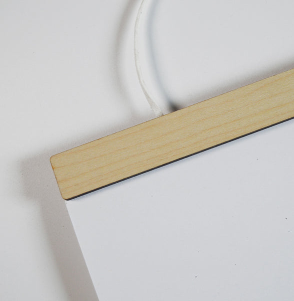 A3 Straight American Maple Magnetic Picture Hanger