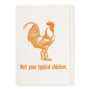 Not Your Typical Chicken card