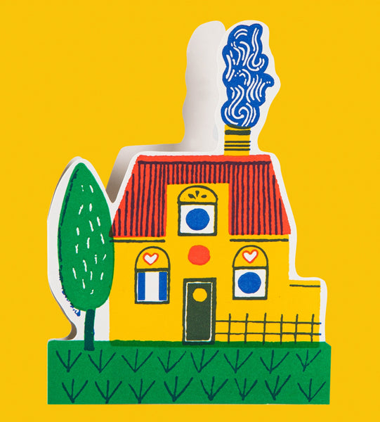 Yellow Home greetings card