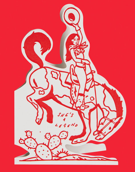 She's A Legend greetings card