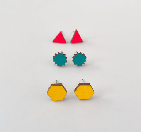 Plywood shapes studs set - Bright