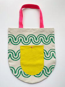 Green Wiggle tote bag