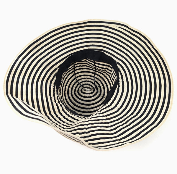 Stripy Fabric Foldable Hat