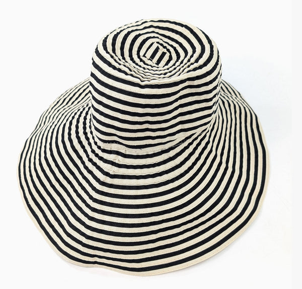 Stripy Fabric Foldable Hat