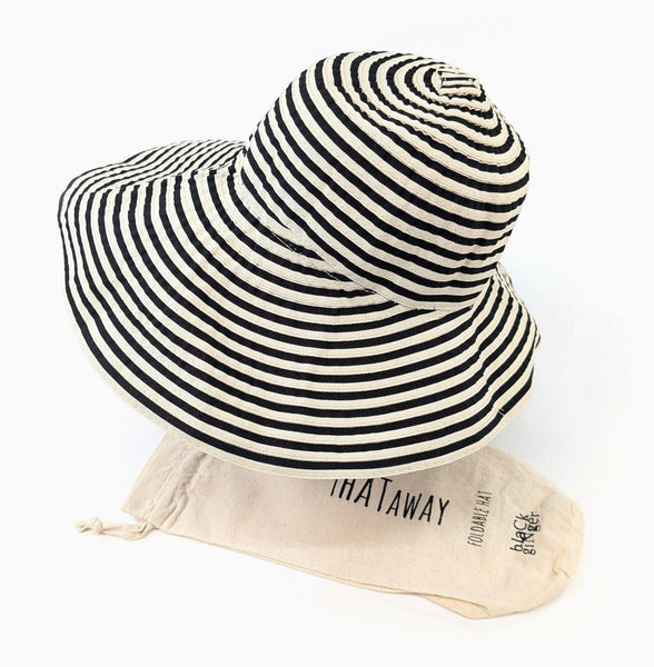 Stripy Fabric Foldable Hat