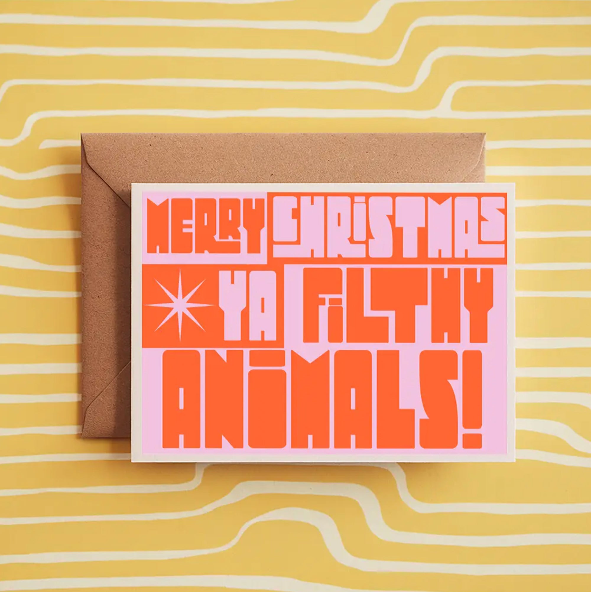 Merry Christmas Ya Filthy Animals Christmas card