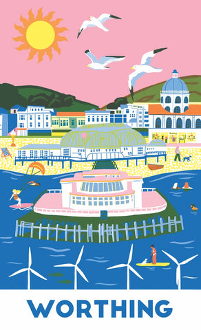Worthing tea towel