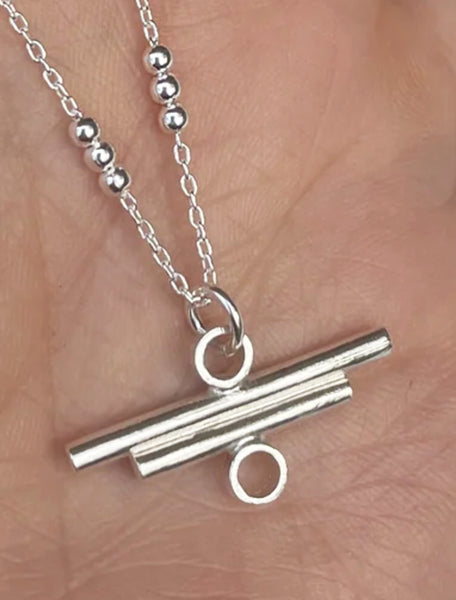 Horizon Bar Silver Necklace