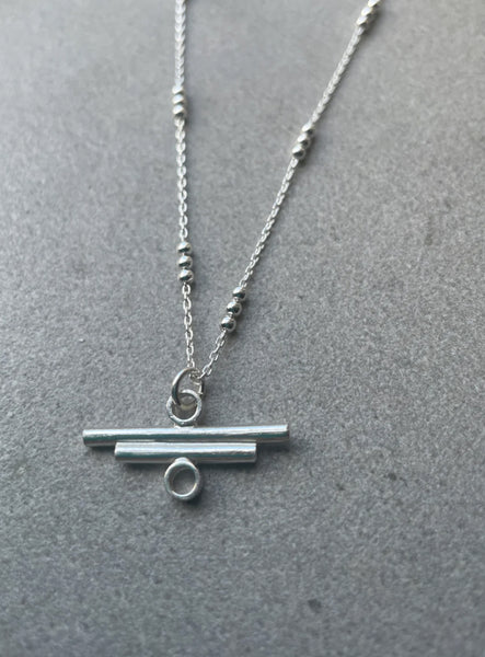 Horizon Bar Silver Necklace