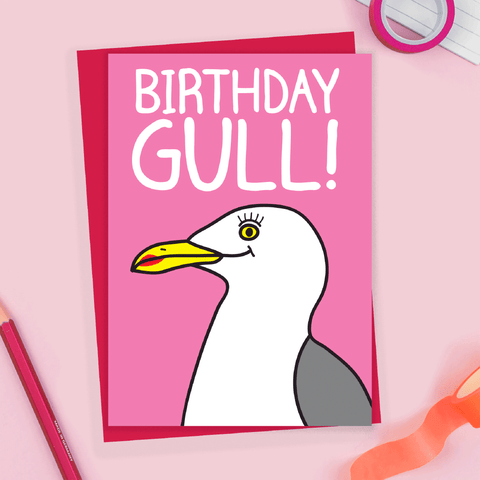 Birthday Gull greetings card