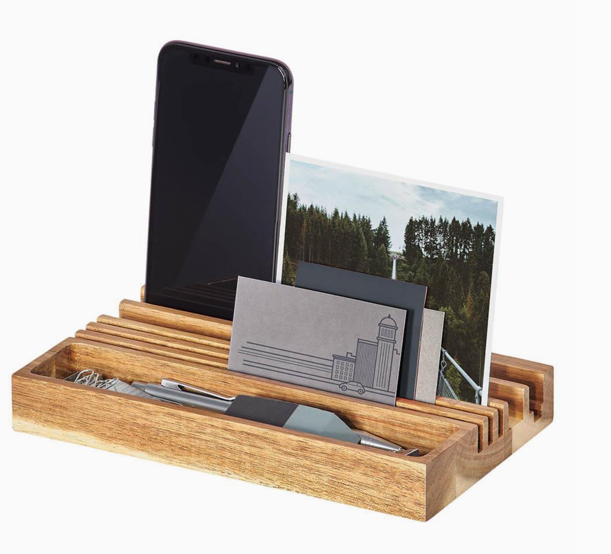 Wooden Desk Organiser