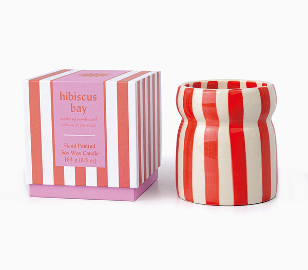 Cabana Ceramic Candle - Hibiscus Bay