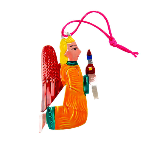 Candle Angel tin decoration