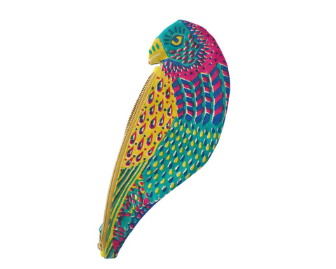 Parrot fabric pouch