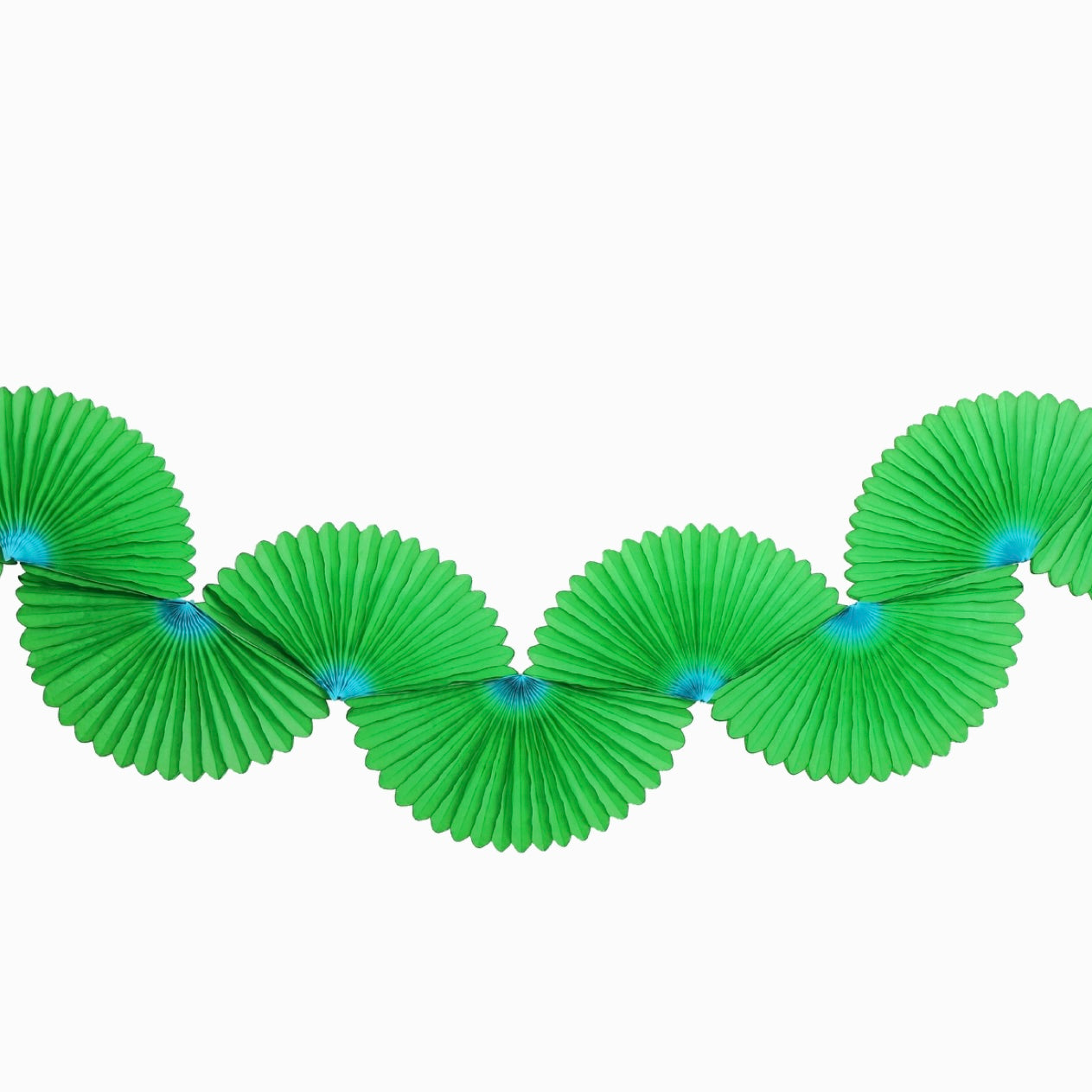 Two Tone Fan Garland - green and blue