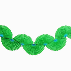 Two Tone Fan Garland - green and blue