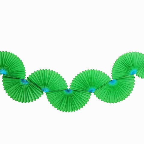 Two Tone Fan Garland - green and blue