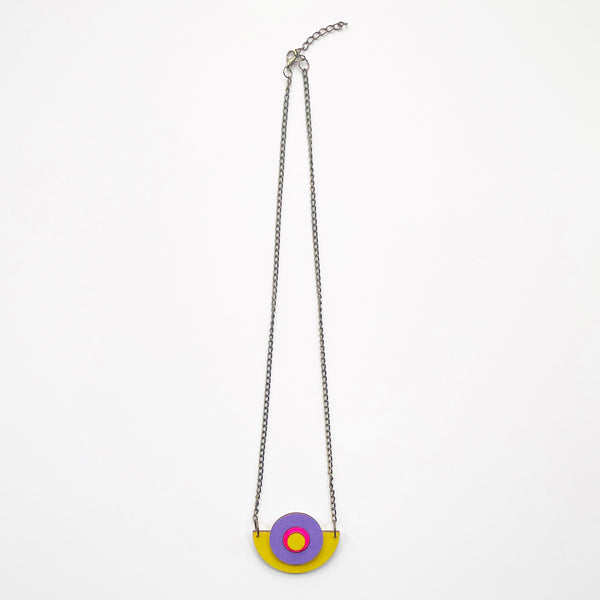 Luna pink, purple & yellow necklace
