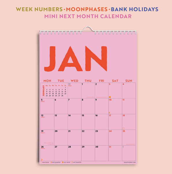 Colourburst - Wall Calendar 2026