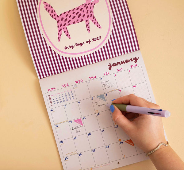 Arty Dogs 2027 Wall Calendar