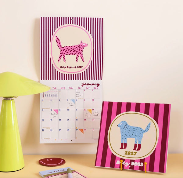Arty Dogs 2027 Wall Calendar