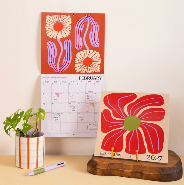 Les Fleurs 2027 Wall Calendar