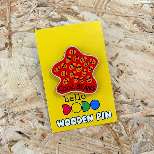 Cool Beans wooden pin