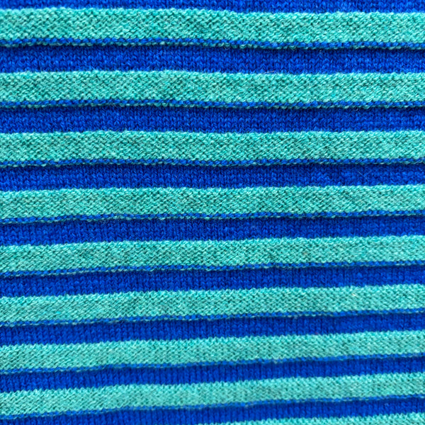 Lambswool Ripple Scarf - green and blue