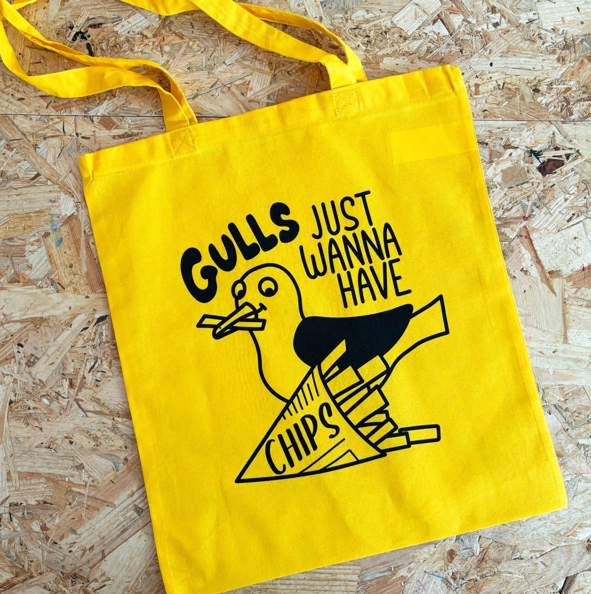 Gulls Just Wanna Have Chips  tote bag