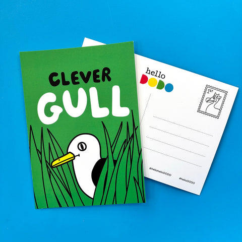 Clever Gull postcard