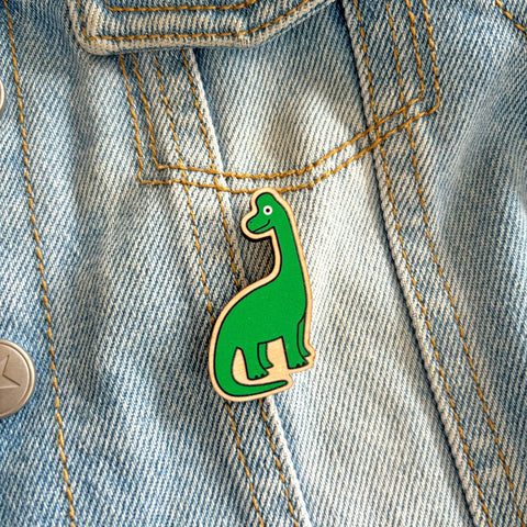 Dinosaur wooden pin