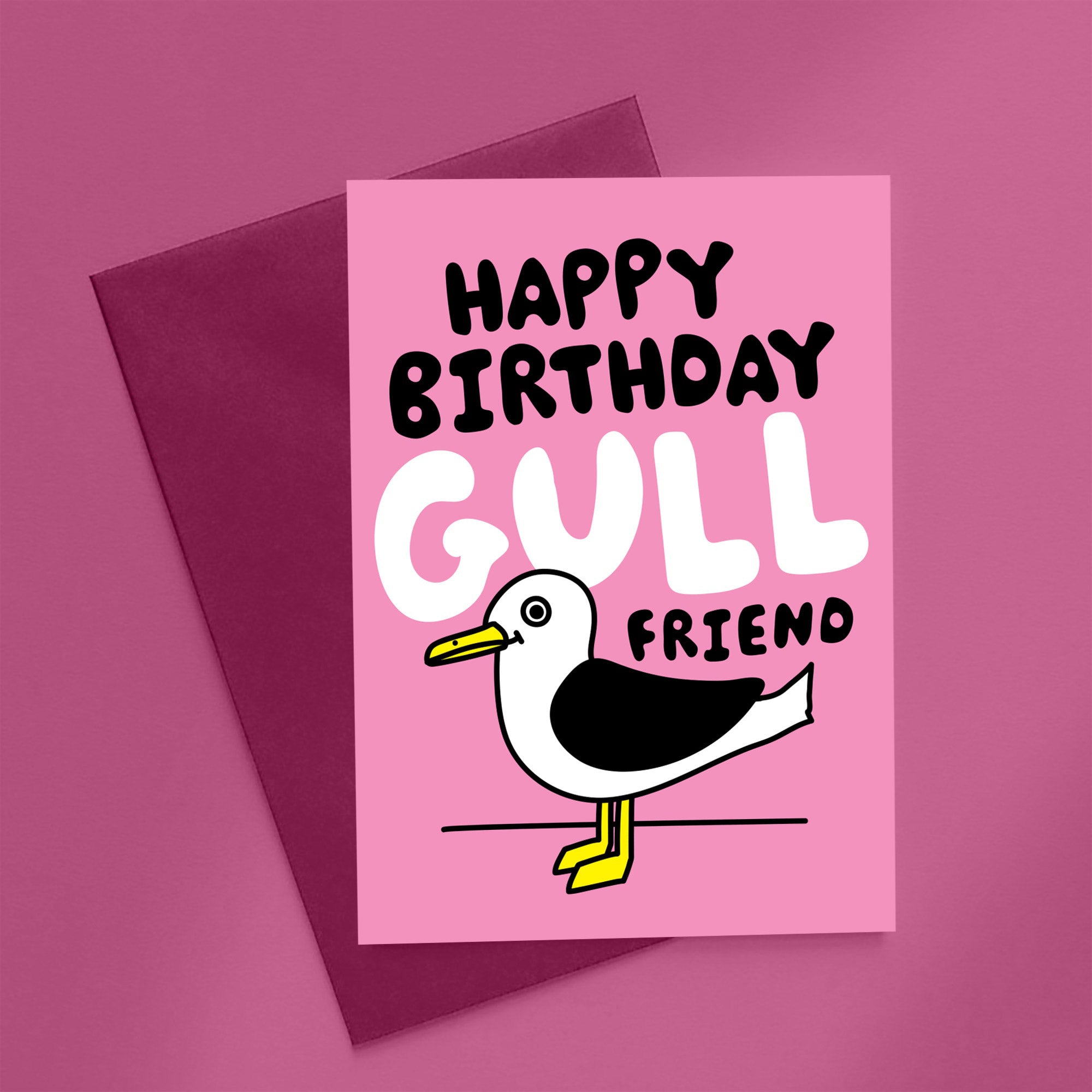 Happy Birthday Gull Friend greetings card