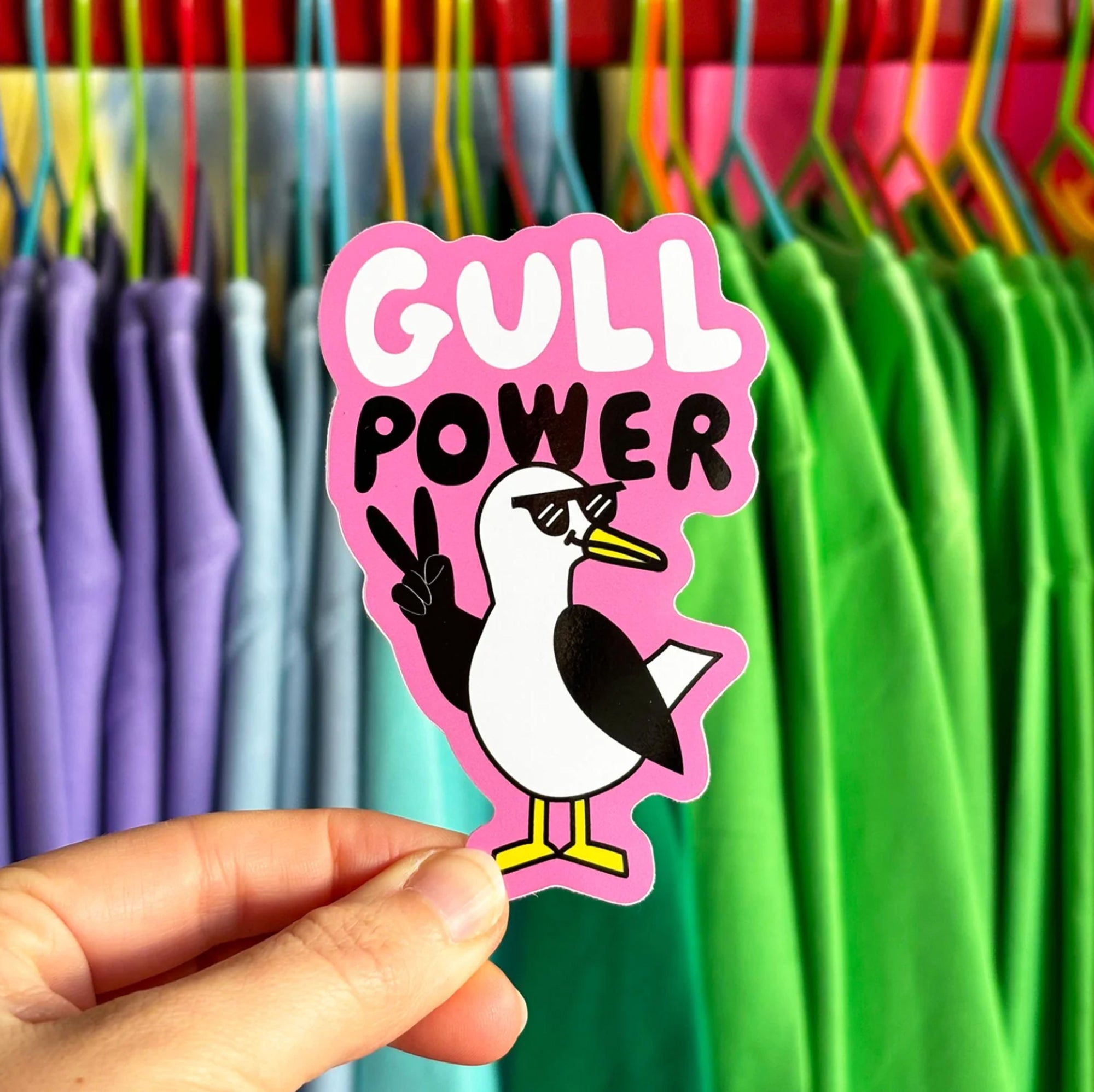 Gull power sticker