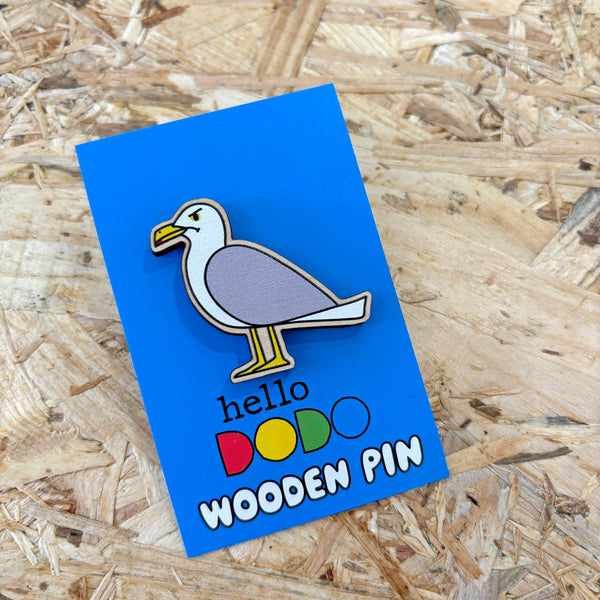 Seagull wooden pin