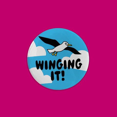 Winging It fridge magnet