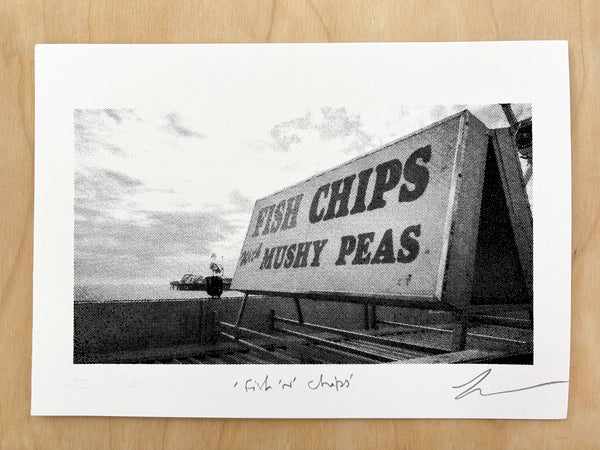 Fish, Chips and Mushy Peas print