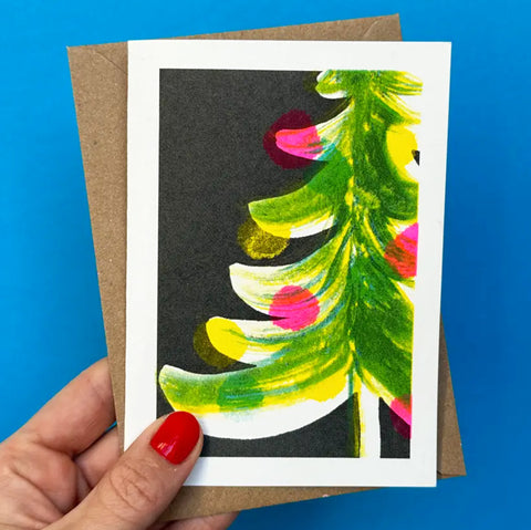 Christmas Tree Riso Christmas card